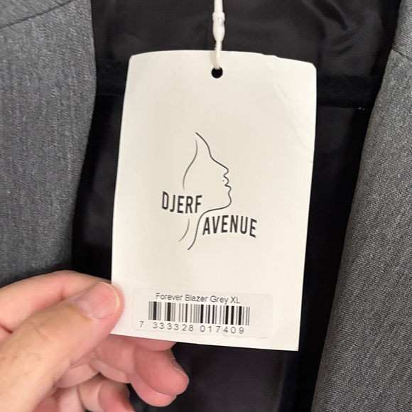 Djerf Avenue Ladies Forever Gray Blazer/Jacket-XL - Picture 4 of 15